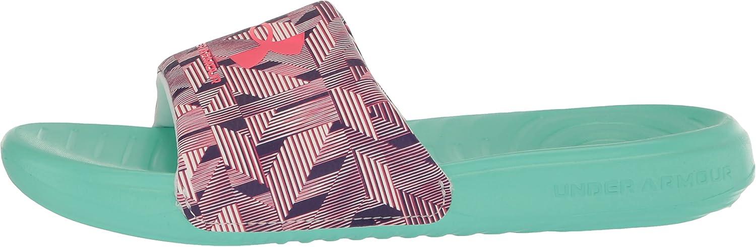imageUnder Armour UnisexChild Ansa Graphic Slide Sandal104 WhiteGreen BreezePink Shock