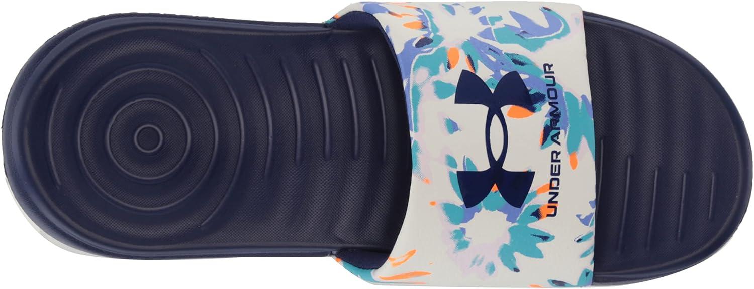 imageUnder Armour UnisexChild Ansa Graphic Slide Sandal105 WhiteSonar BlueSonar Blue