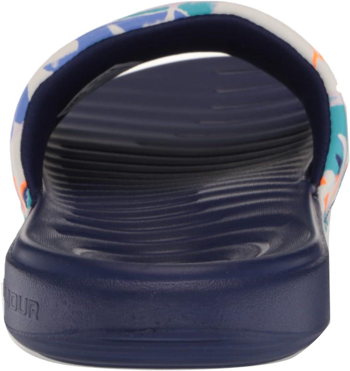 imageUnder Armour UnisexChild Ansa Graphic Slide Sandal105 WhiteSonar BlueSonar Blue