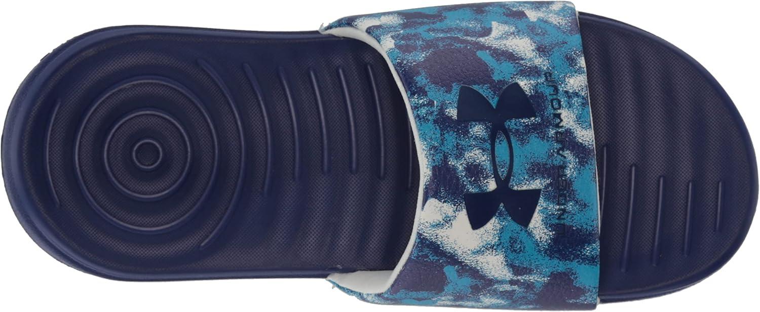 imageUnder Armour UnisexChild Ansa Graphic Slide Sandal106 WhiteSonar BlueSonar Blue