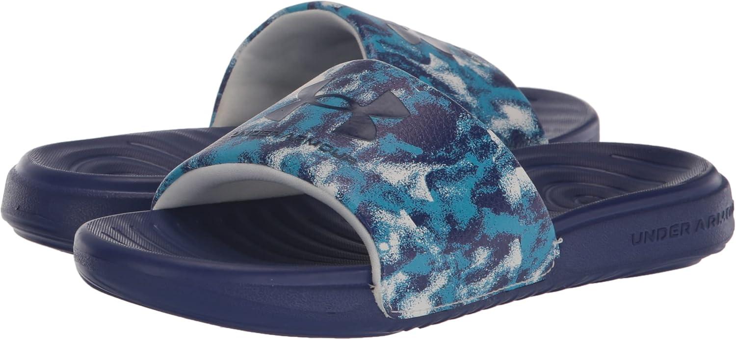 imageUnder Armour UnisexChild Ansa Graphic Slide Sandal106 WhiteSonar BlueSonar Blue