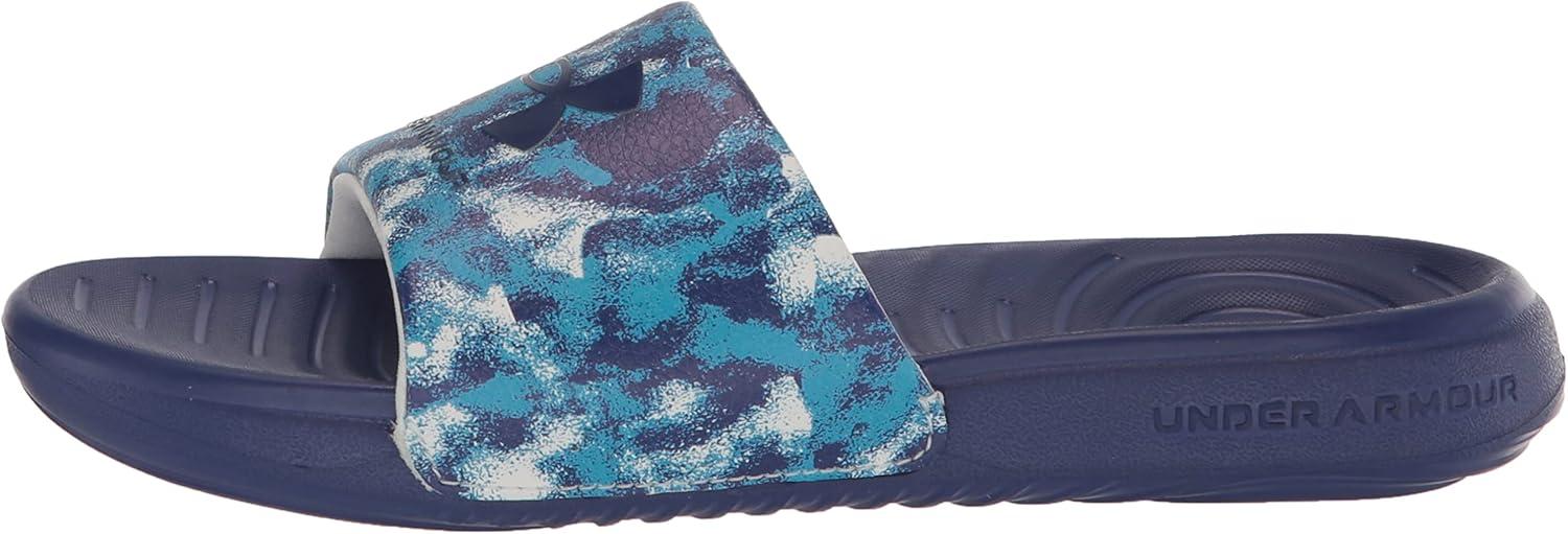 imageUnder Armour UnisexChild Ansa Graphic Slide Sandal106 WhiteSonar BlueSonar Blue
