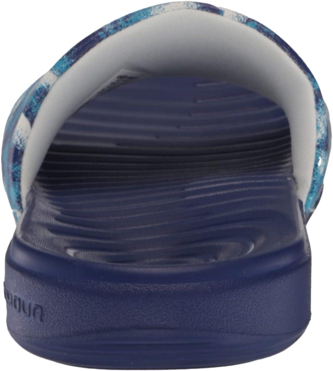 imageUnder Armour UnisexChild Ansa Graphic Slide Sandal106 WhiteSonar BlueSonar Blue