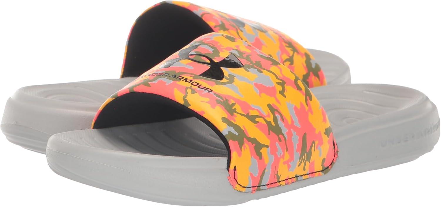 imageUnder Armour UnisexChild Ansa Graphic Slide Sandal107 Mod GrayBetaBlack