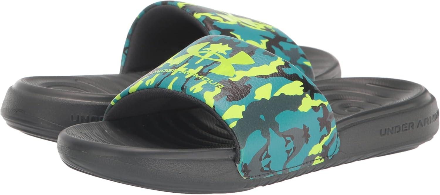 imageUnder Armour UnisexChild Ansa Graphic Slide Sandal300 Lime SurgePitch GrayLime Surge