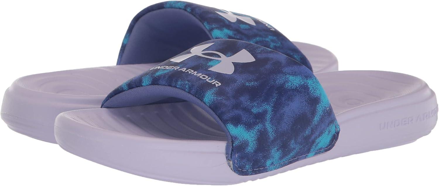 imageUnder Armour UnisexChild Ansa Graphic Slide Sandal401 Baja BlueNebula PurpleNebula Purple