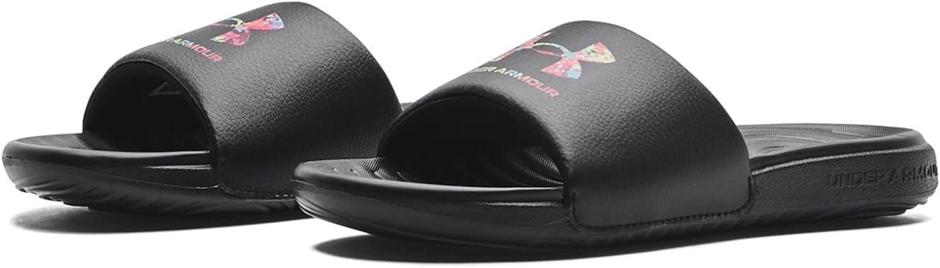 imageUnder Armour UnisexChild Ansa Graphic Slide SandalBlack 002Electro Pink