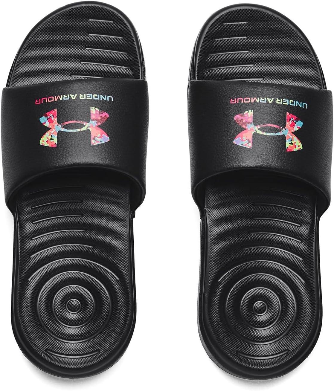 imageUnder Armour UnisexChild Ansa Graphic Slide SandalBlack 002Electro Pink