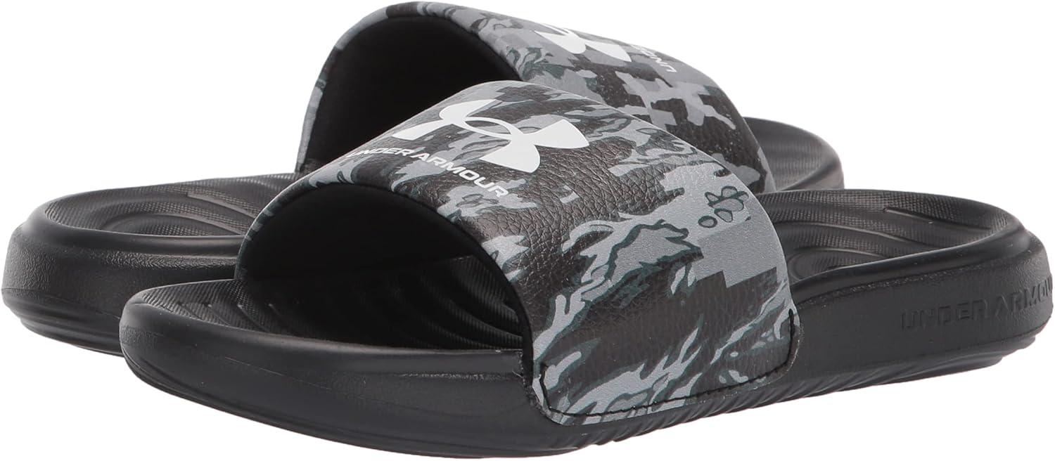 imageUnder Armour UnisexChild Ansa Graphic Slide SandalBlackSteelWhite