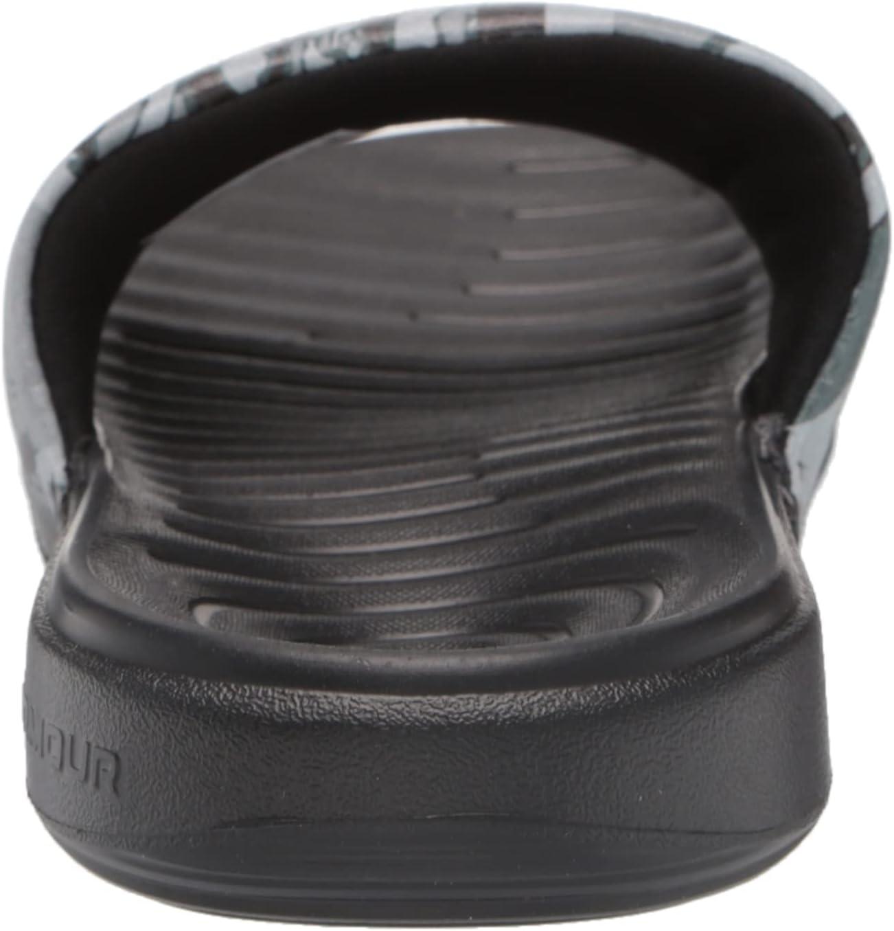 imageUnder Armour UnisexChild Ansa Graphic Slide SandalBlackSteelWhite