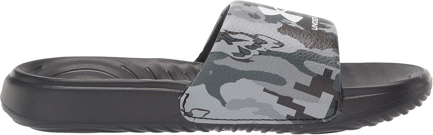 imageUnder Armour UnisexChild Ansa Graphic Slide SandalBlackSteelWhite