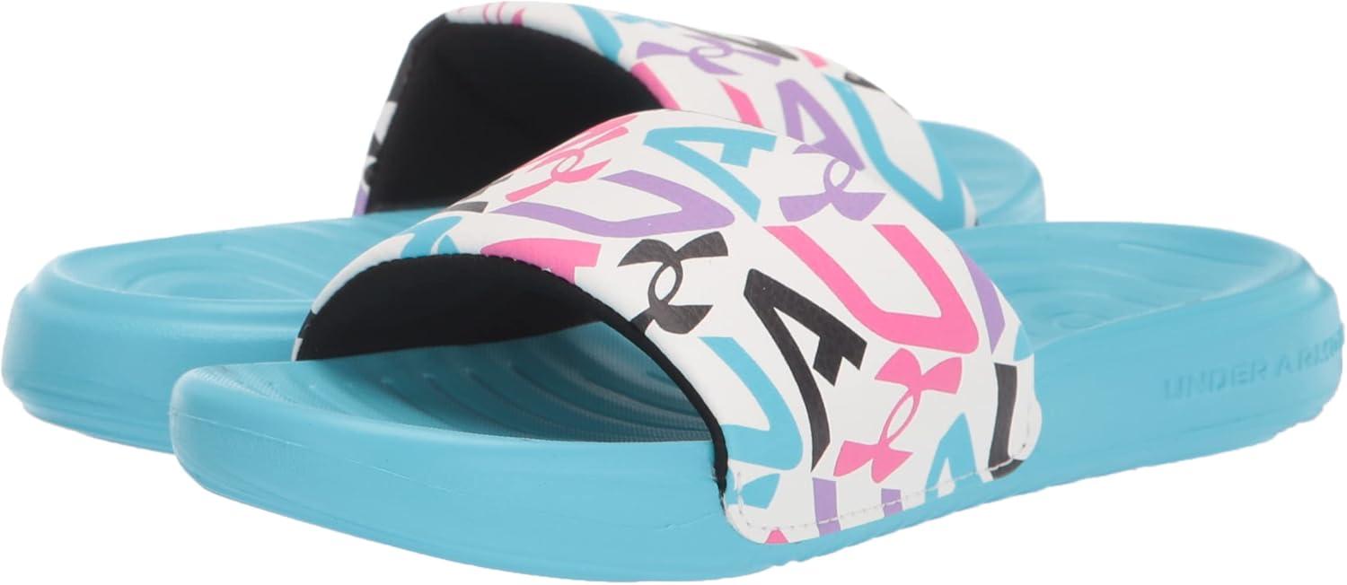 imageUnder Armour UnisexChild Ansa Graphic Slide SandalFresco Blue 302Metallic Ore