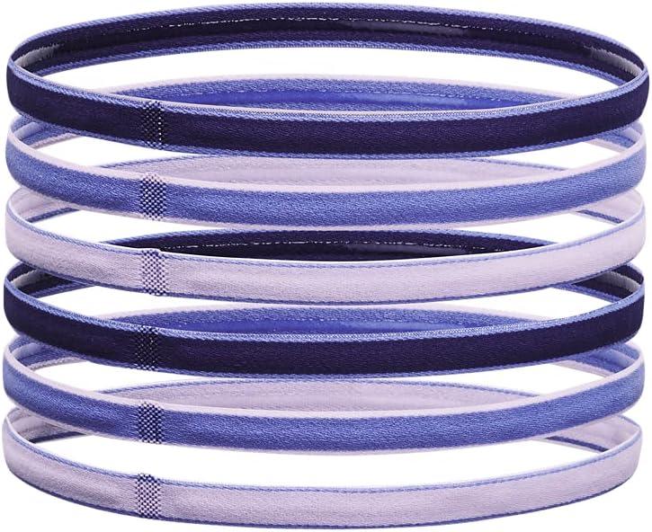 imageUnder Armour Womens Mini Athletic Headbands 6Pack468 Sonar Blue  Baja Blue  Baja Blue