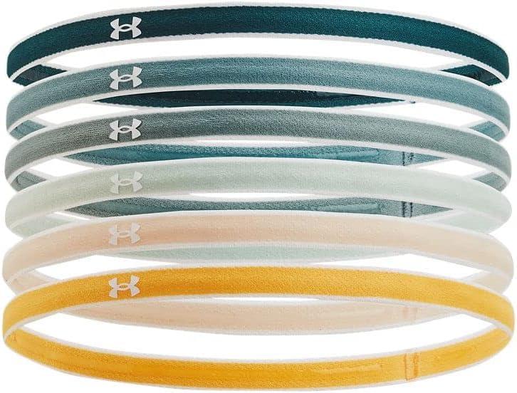 imageUnder Armour Womens Mini Athletic Headbands 6Pack716 Tourmaline Teal  Fresco Green  White