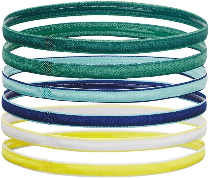 imageUnder Armour Womens Mini Athletic Headbands 6Pack722 Coastal Teal  Birdie Green  Birdie Green