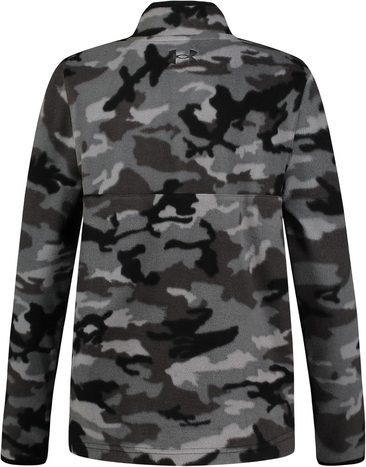 imageUnder Armour boys Outdoor Quarter Zip Pullover Fleece Lightweight Sweatshirt With a Full FitBlack Camo