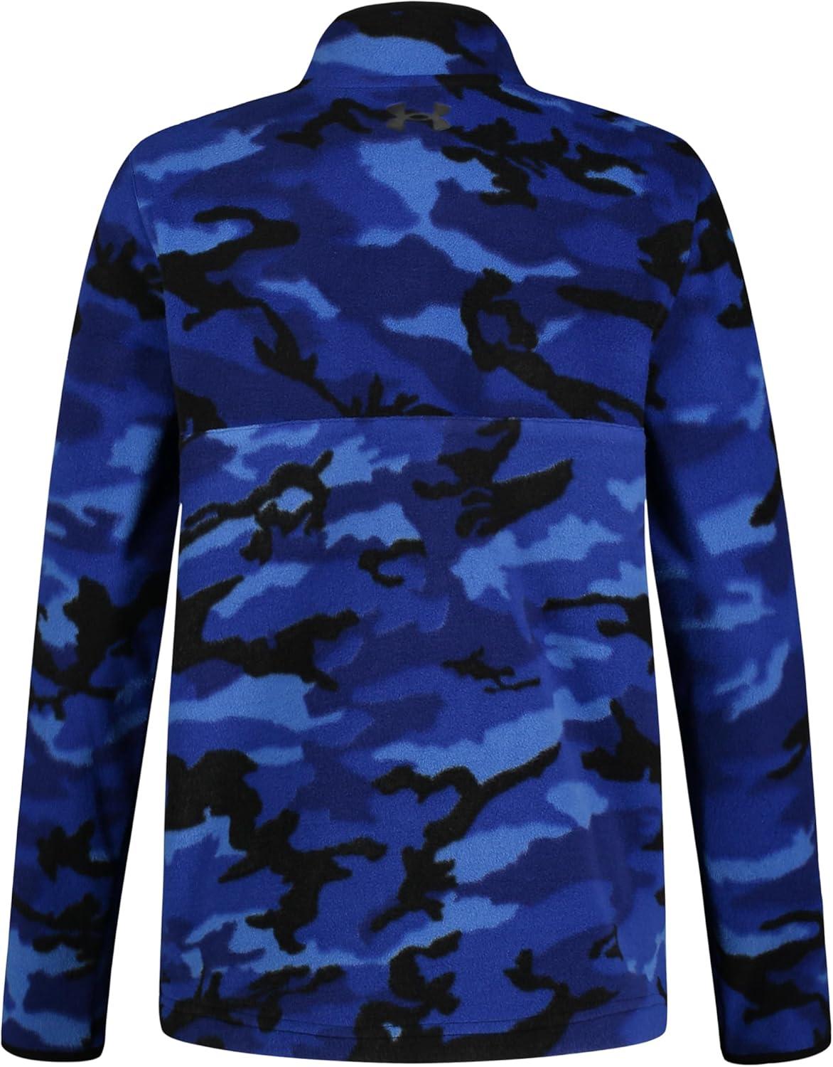imageUnder Armour boys Outdoor Quarter Zip Pullover Fleece Lightweight Sweatshirt With a Full FitTeam Royal Camo