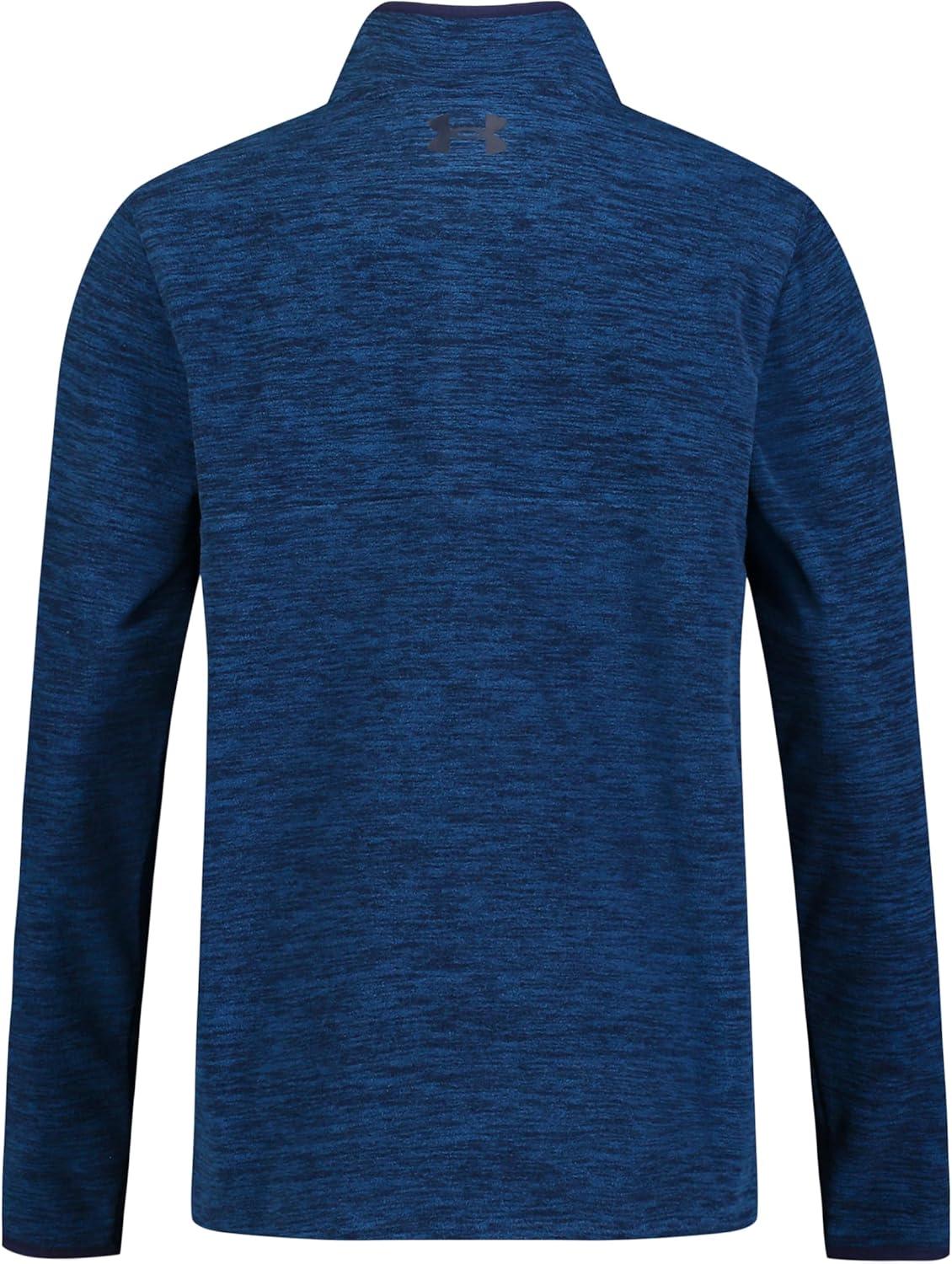 imageUnder Armour boys Outdoor Quarter Zip Pullover Fleece Lightweight Sweatshirt With a Full FitVarsity Blue Twist
