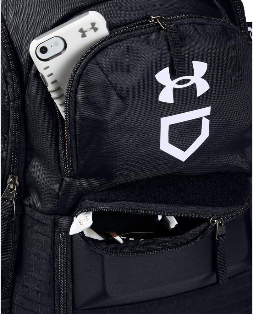 imageUnder Armour mens Yard Baseball Backpack  Black 001White  One SizeBlack 001White
