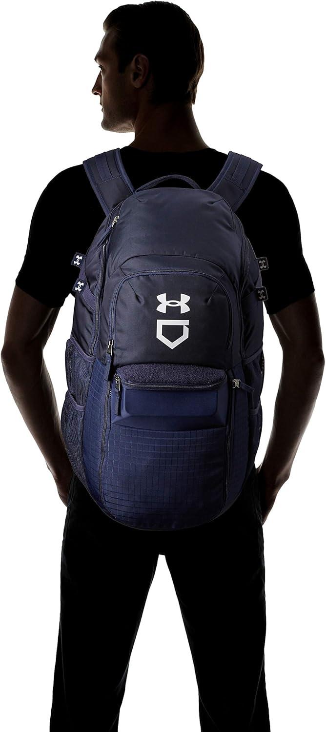imageUnder Armour mens Yard Baseball Backpack  Black 001White  One SizeMidnight Navy 410White