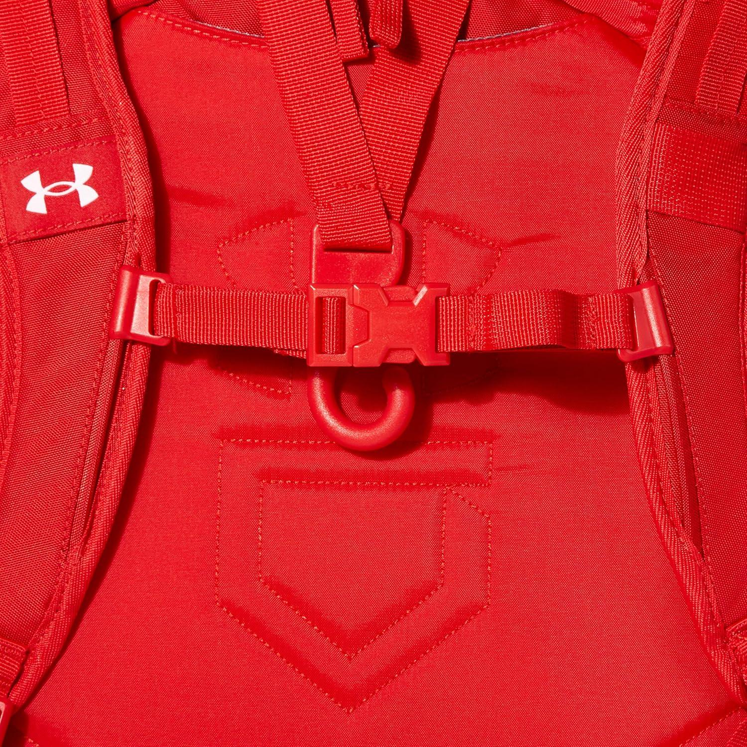 imageUnder Armour mens Yard Baseball Backpack  Black 001White  One SizeRed 600White