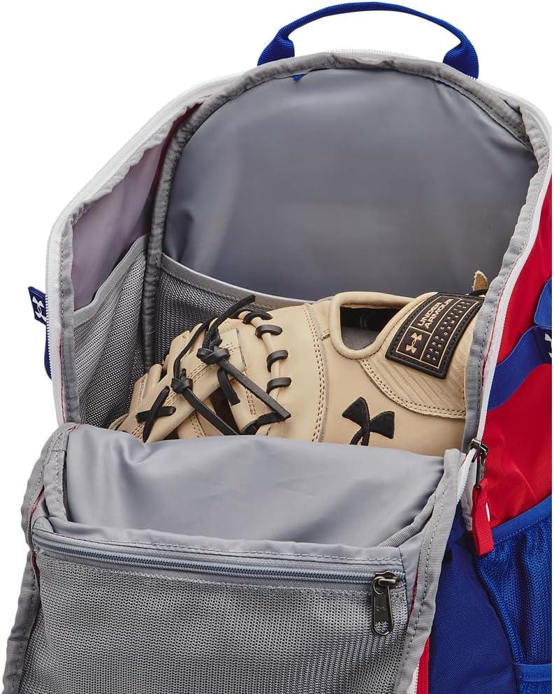 imageUnder Armour mens Yard Baseball Backpack  Black 001White  One SizeRed 601White