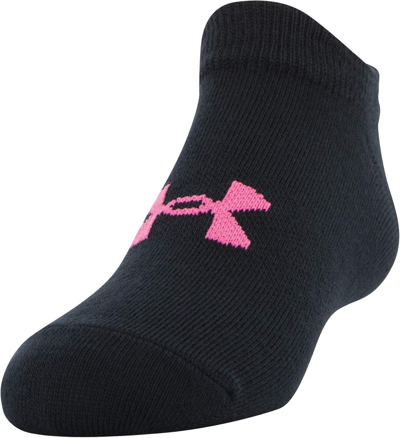 imageUnder Armour unisexchild Essential 20 Lightweight No Show Socks 6pairsSocksBlackCerise Assorted