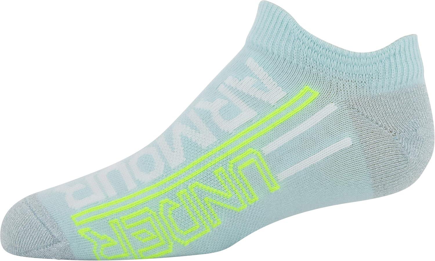 imageUnder Armour unisexchild Essential 20 Lightweight No Show Socks 6pairsSocksBlueWhite Assorted