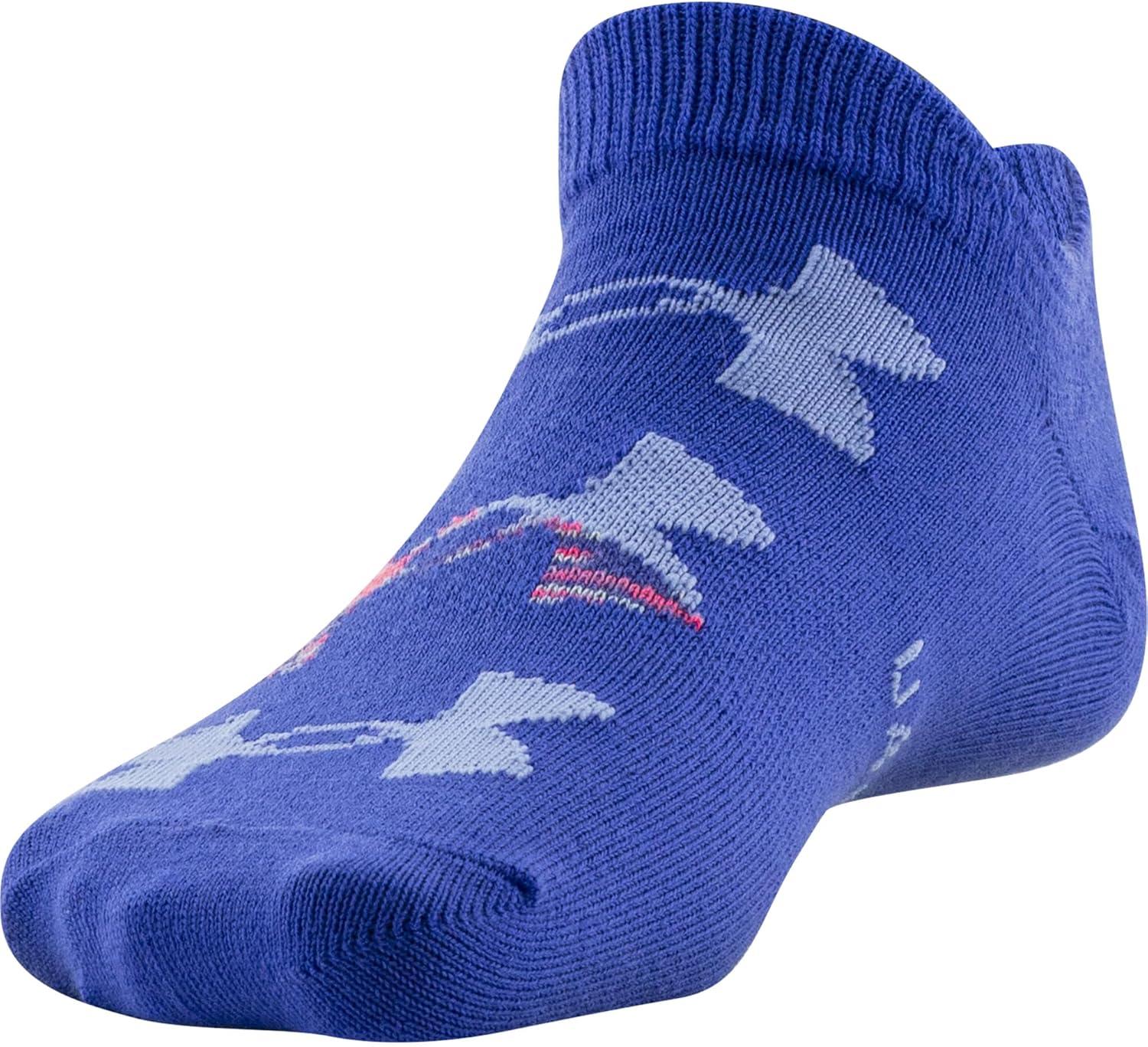 imageUnder Armour unisexchild Essential 20 Lightweight No Show Socks 6pairsSocksElectric Purple Assorted