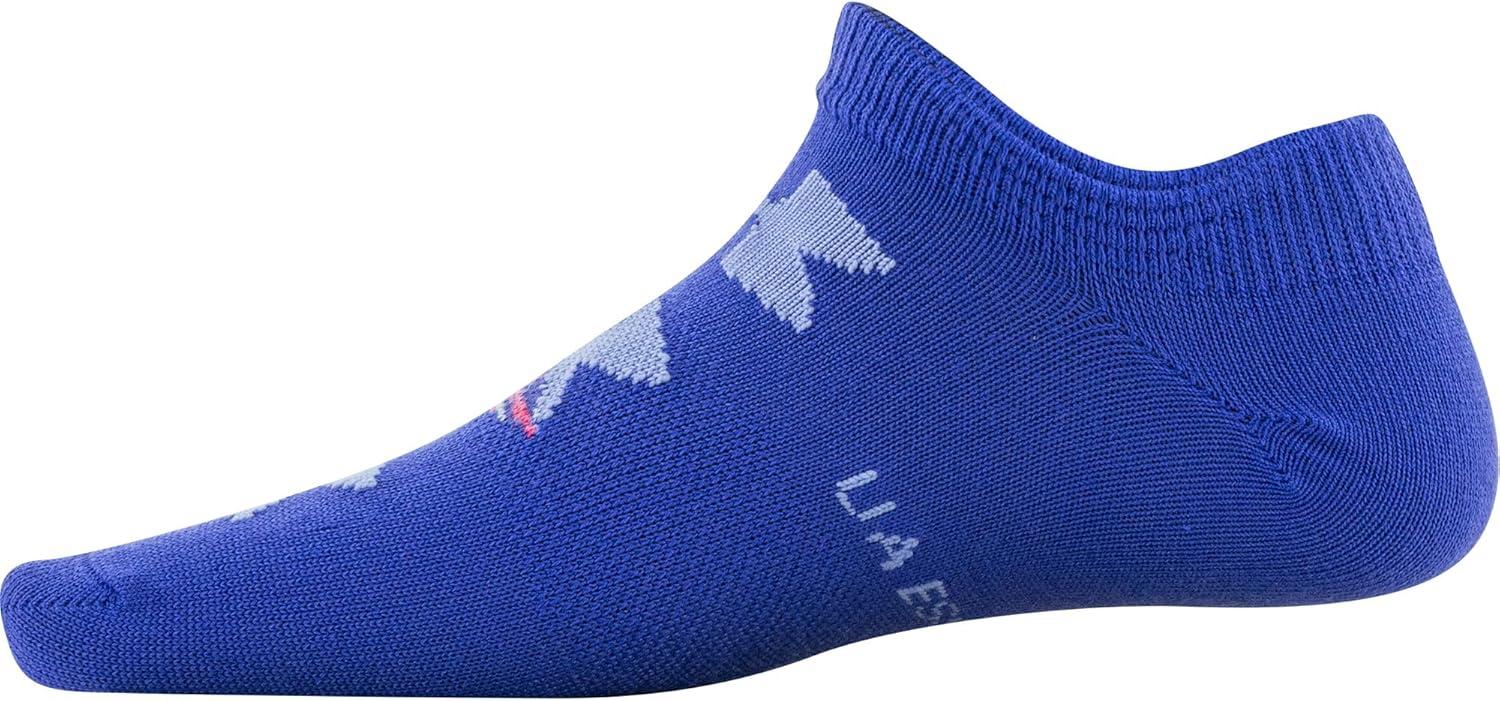 imageUnder Armour unisexchild Essential 20 Lightweight No Show Socks 6pairsSocksElectric Purple Assorted