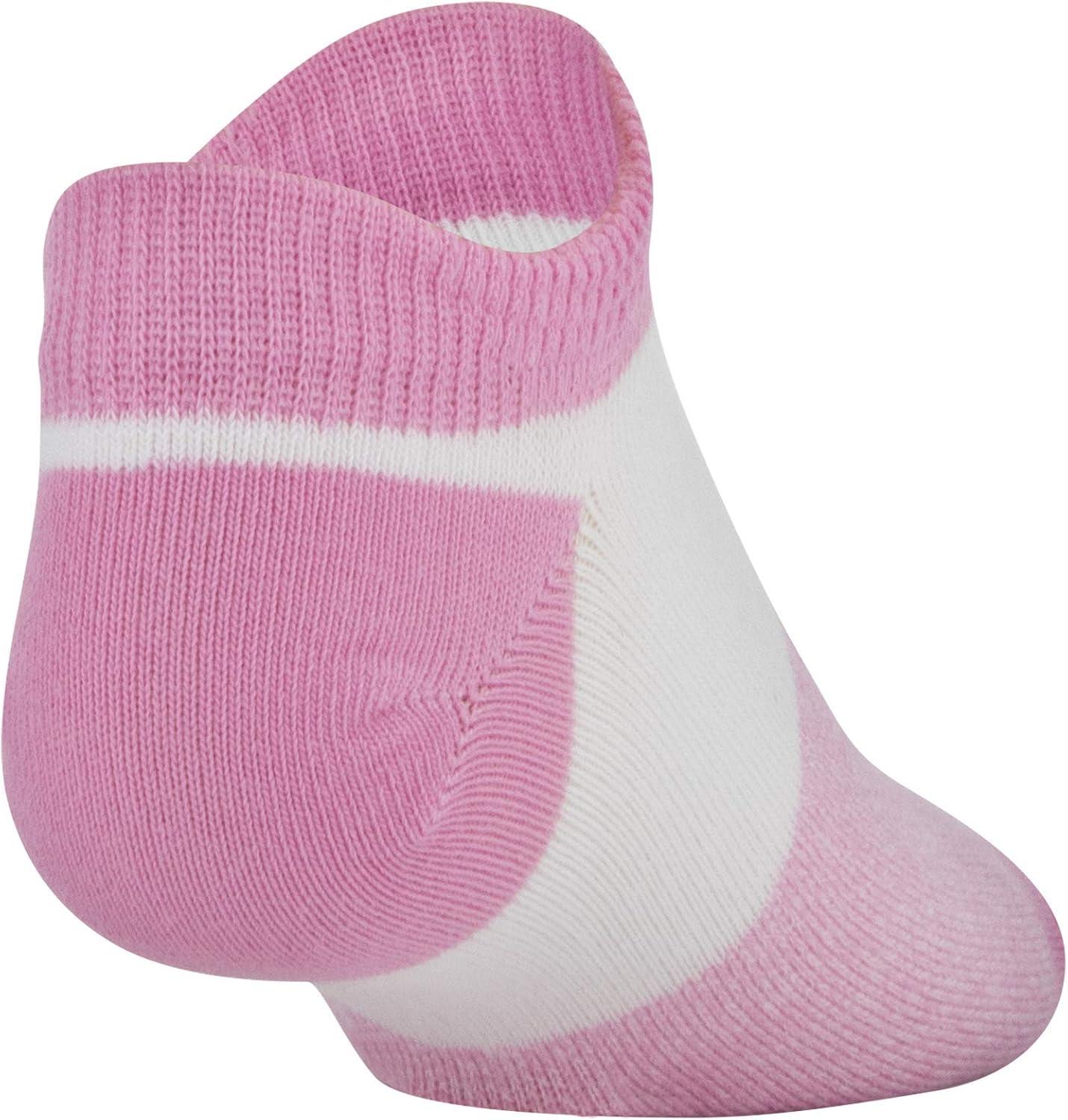 imageUnder Armour unisexchild Essential 20 Lightweight No Show Socks 6pairsSocksLipstick Pink Assorted