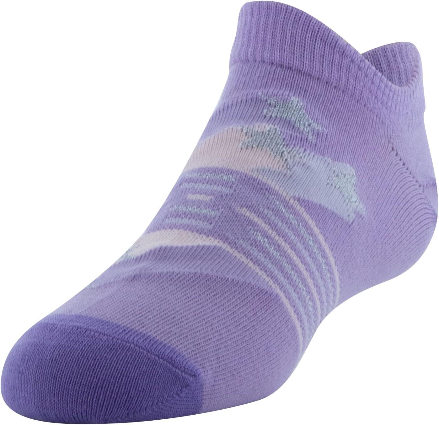 imageUnder Armour unisexchild Essential 20 Lightweight No Show Socks 6pairsSocksOctaneWhiteVivid Lilac