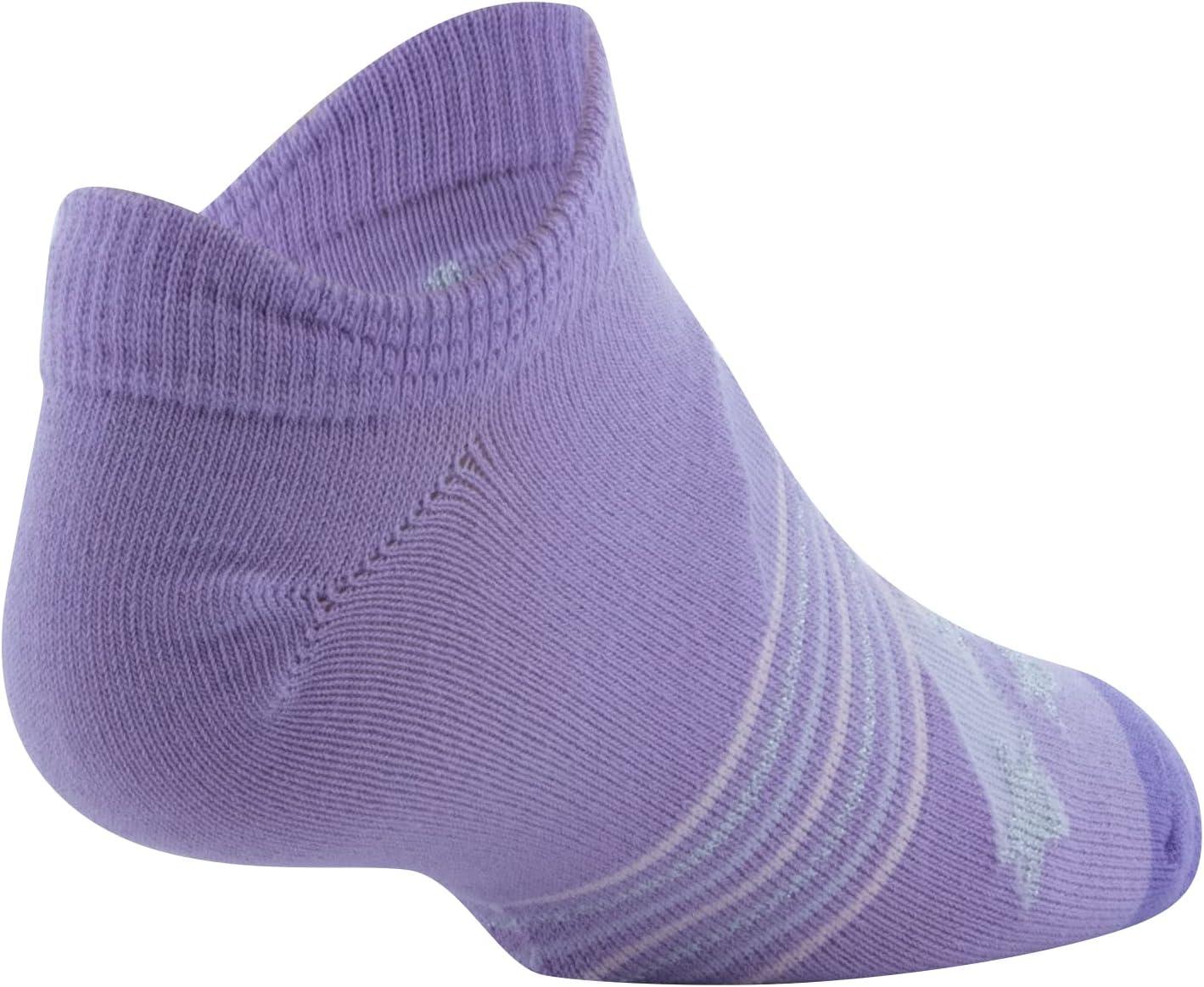 imageUnder Armour unisexchild Essential 20 Lightweight No Show Socks 6pairsSocksOctaneWhiteVivid Lilac