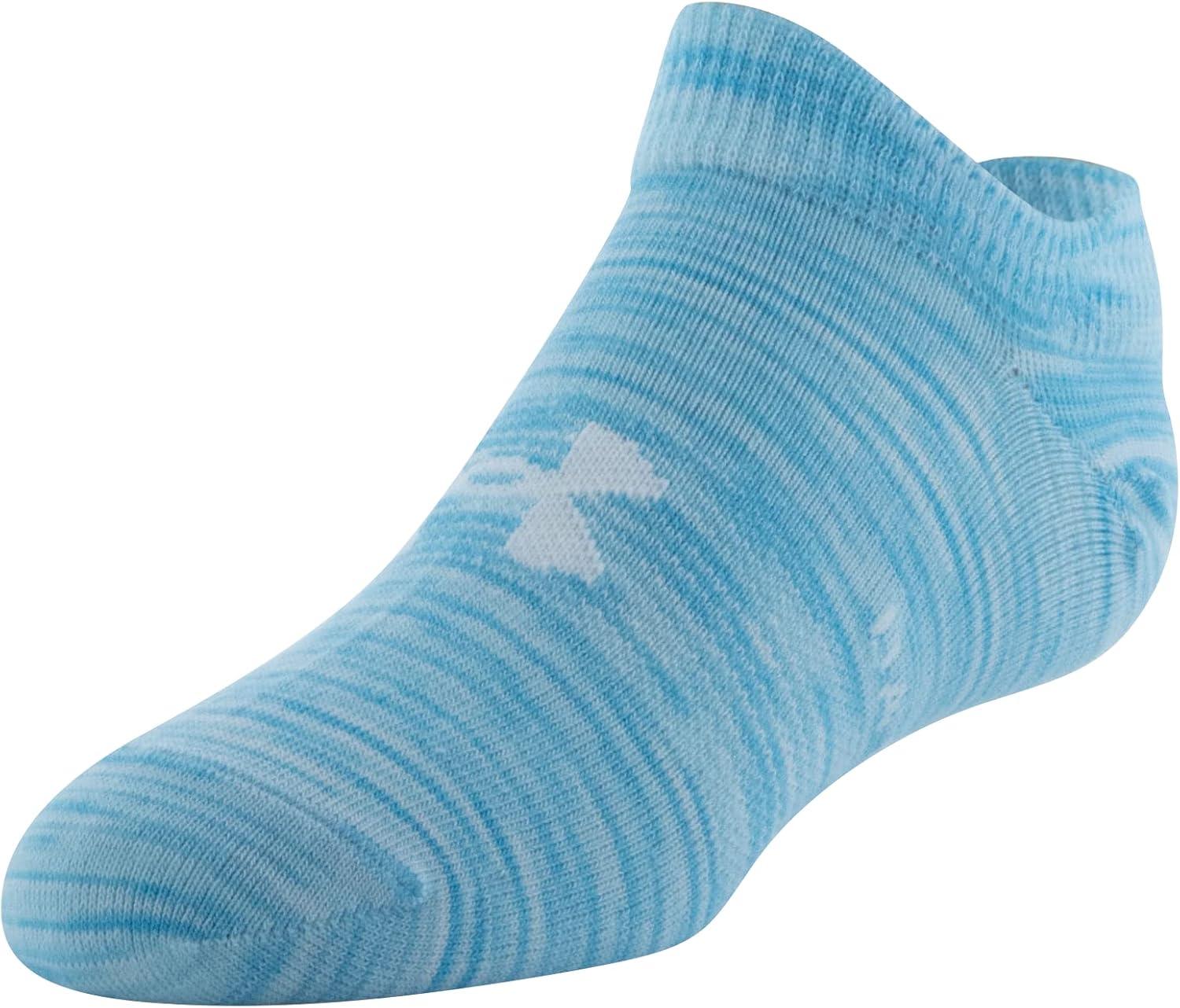 imageUnder Armour unisexchild Essential 20 Lightweight No Show Socks 6pairsSocksOpal BlueWhiteWhite