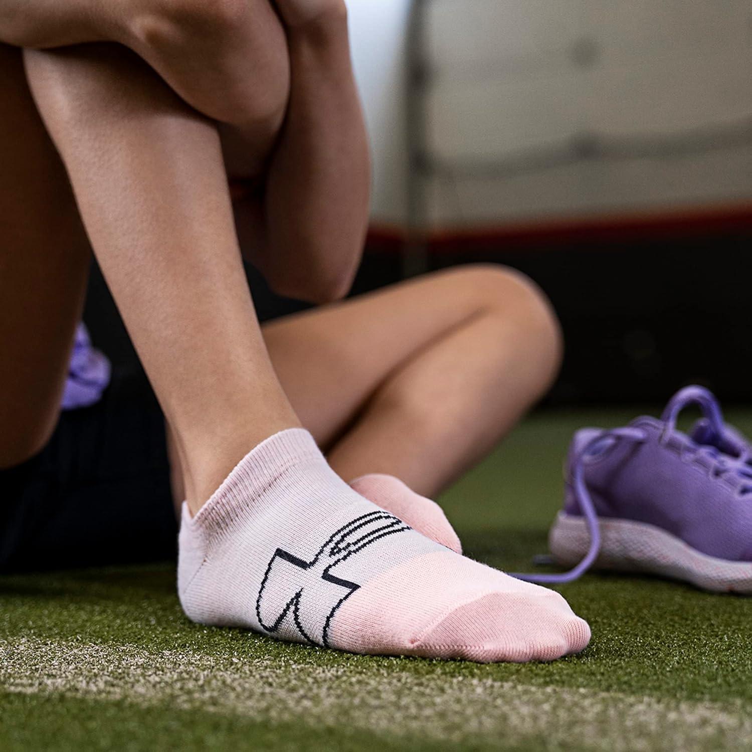 imageUnder Armour unisexchild Essential 20 Lightweight No Show Socks 6pairsSocksOrange Dream Assorted