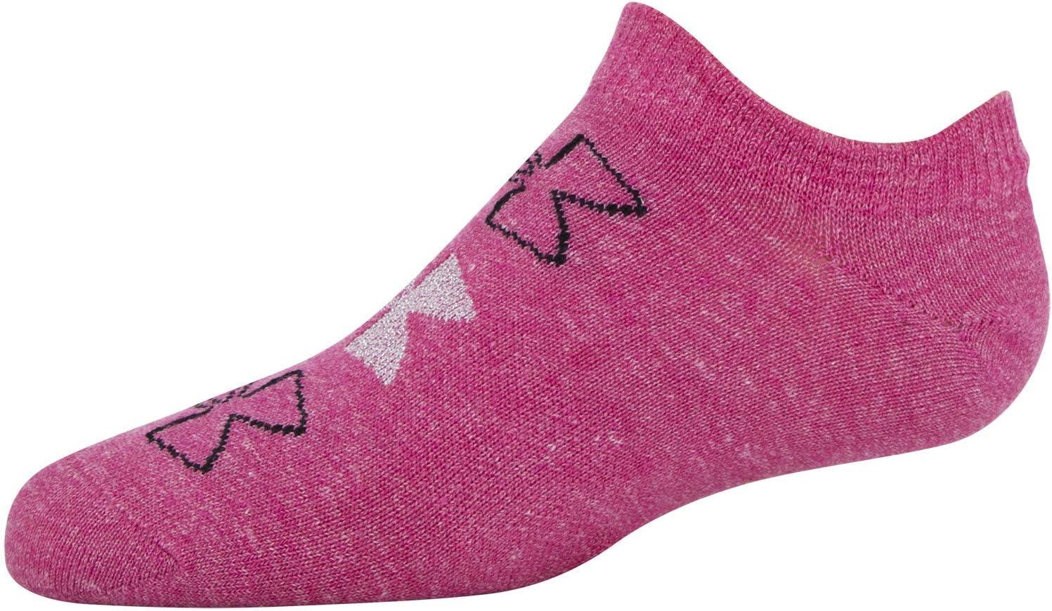 imageUnder Armour unisexchild Essential 20 Lightweight No Show Socks 6pairsSocksPink Heather Assorted