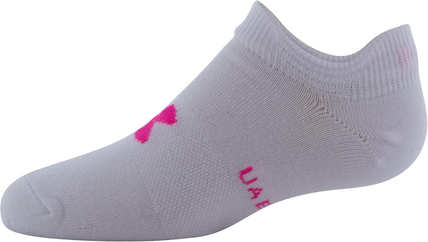 imageUnder Armour unisexchild Essential 20 Lightweight No Show Socks 6pairsSocksPink NotePurple NoteElectro Pink