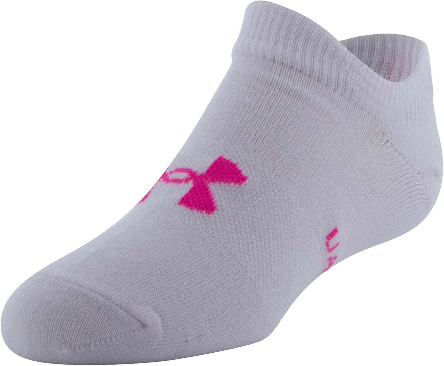 imageUnder Armour unisexchild Essential 20 Lightweight No Show Socks 6pairsSocksPink NotePurple NoteElectro Pink