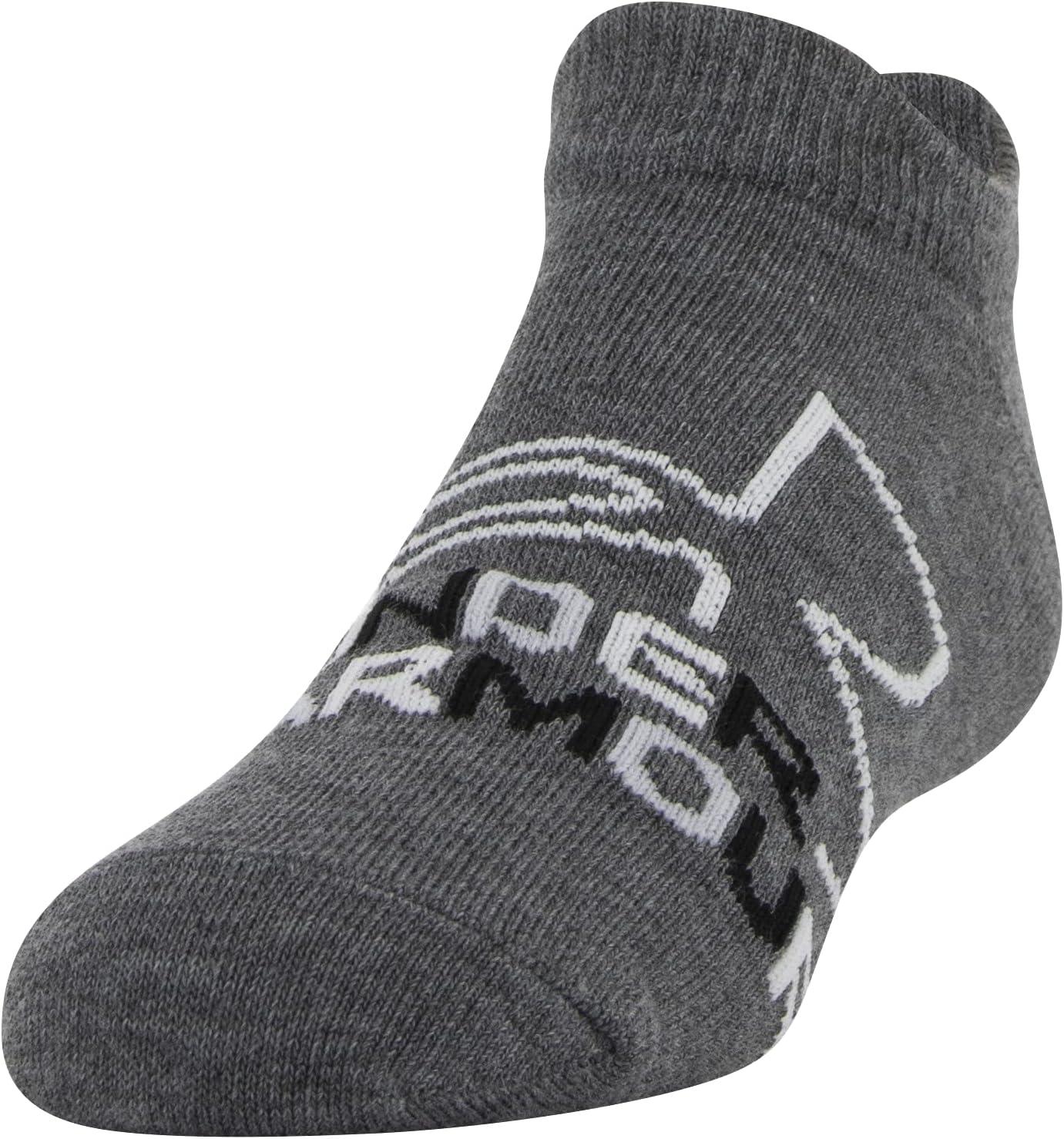 imageUnder Armour unisexchild Essential 20 Lightweight No Show Socks 6pairsSocksPitch Gray Assorted