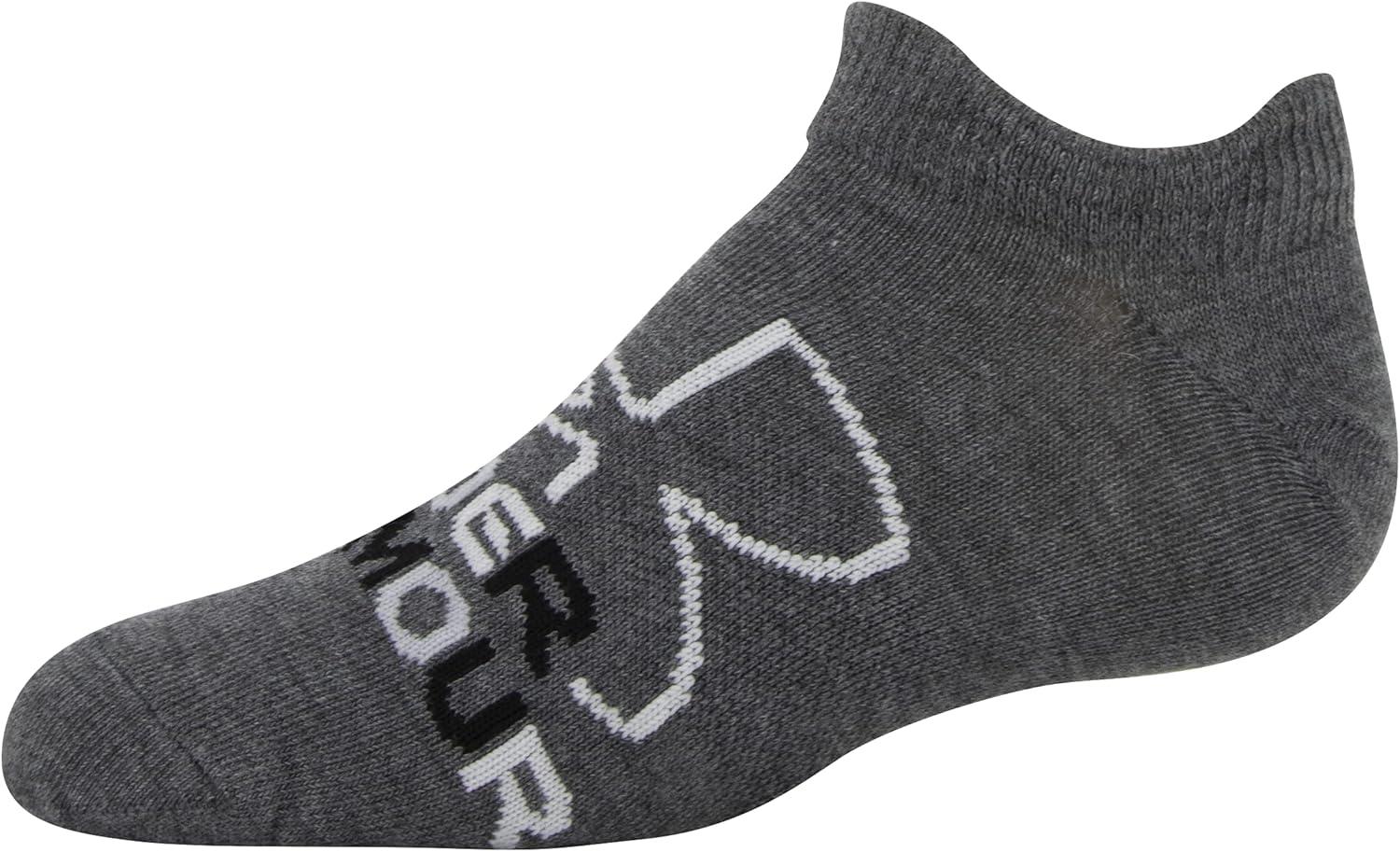 imageUnder Armour unisexchild Essential 20 Lightweight No Show Socks 6pairsSocksPitch Gray Assorted