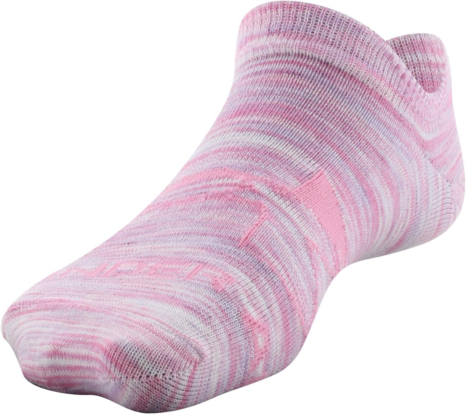 imageUnder Armour unisexchild Essential 20 Lightweight No Show Socks 6pairsSocksPrime PinkWhite Assorted