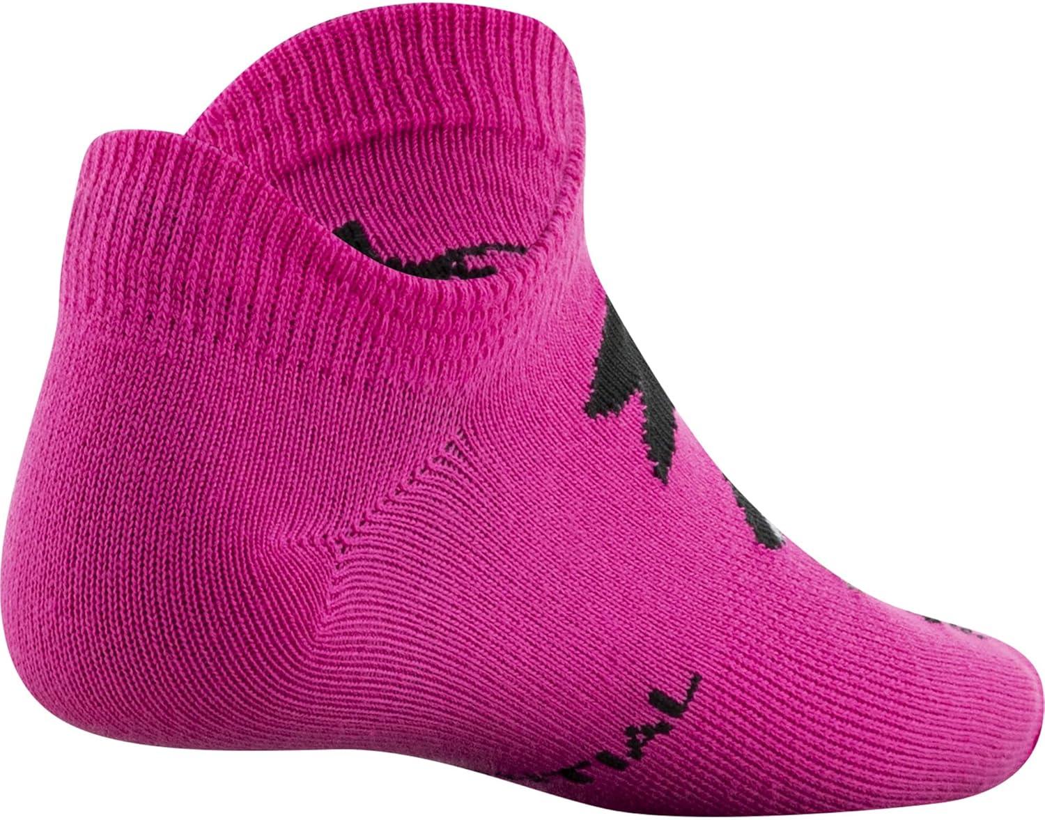 imageUnder Armour unisexchild Essential 20 Lightweight No Show Socks 6pairsSocksRebel Pink Assorted