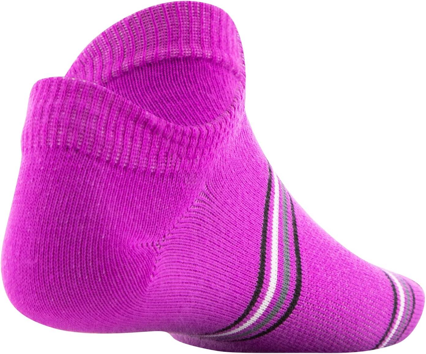 imageUnder Armour unisexchild Essential 20 Lightweight No Show Socks 6pairsSocksStrobe Purple Assorted