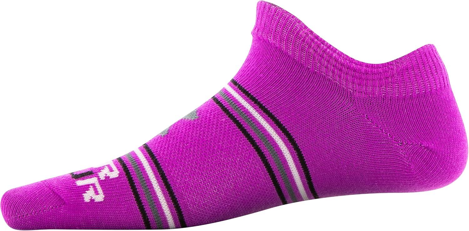 imageUnder Armour unisexchild Essential 20 Lightweight No Show Socks 6pairsSocksStrobe Purple Assorted