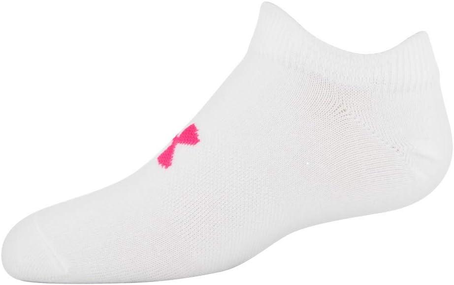 imageUnder Armour unisexchild Essential 20 Lightweight No Show Socks 6pairsSocksWhite Penta Pink Assorted