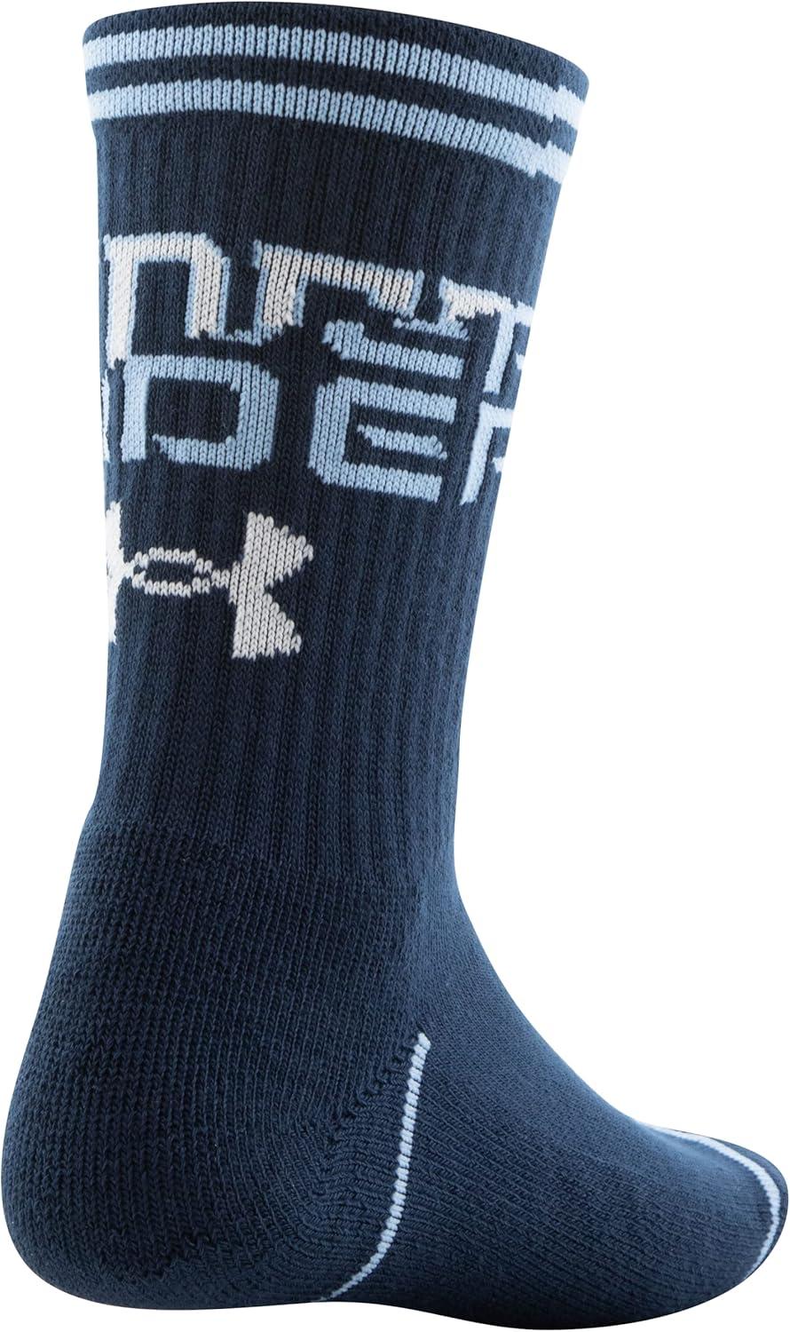 imageUnder Armour unisexchild Phenom Crew Socks 3pairsAcademy Assorted