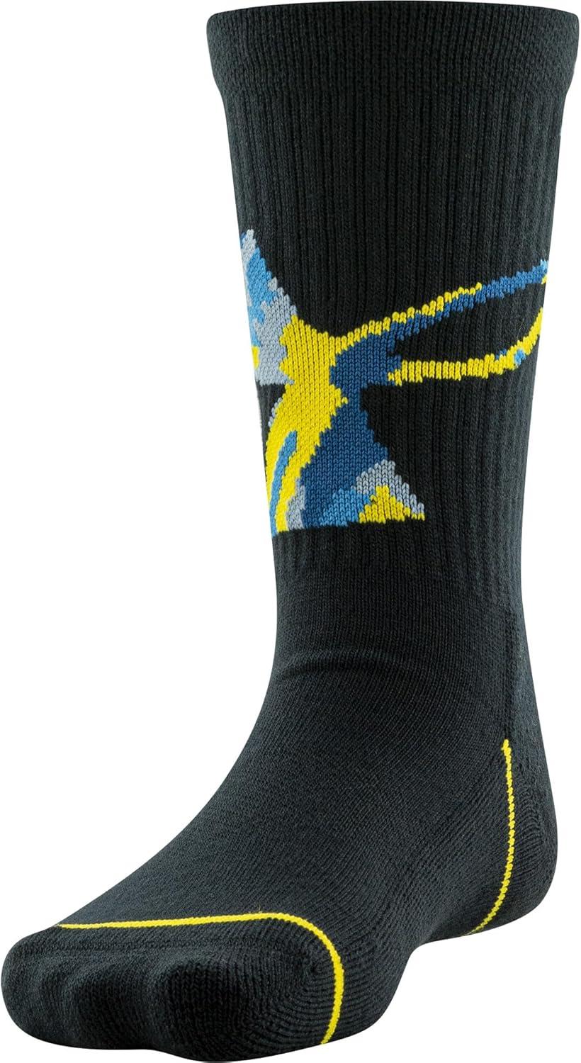 imageUnder Armour unisexchild Phenom Crew Socks 3pairsBlack Blue Assorted