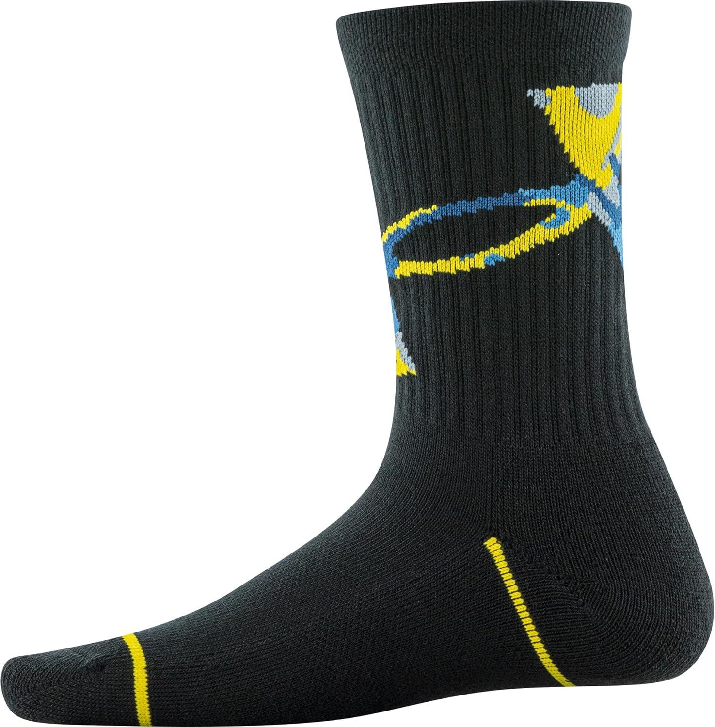 imageUnder Armour unisexchild Phenom Crew Socks 3pairsBlack Blue Assorted