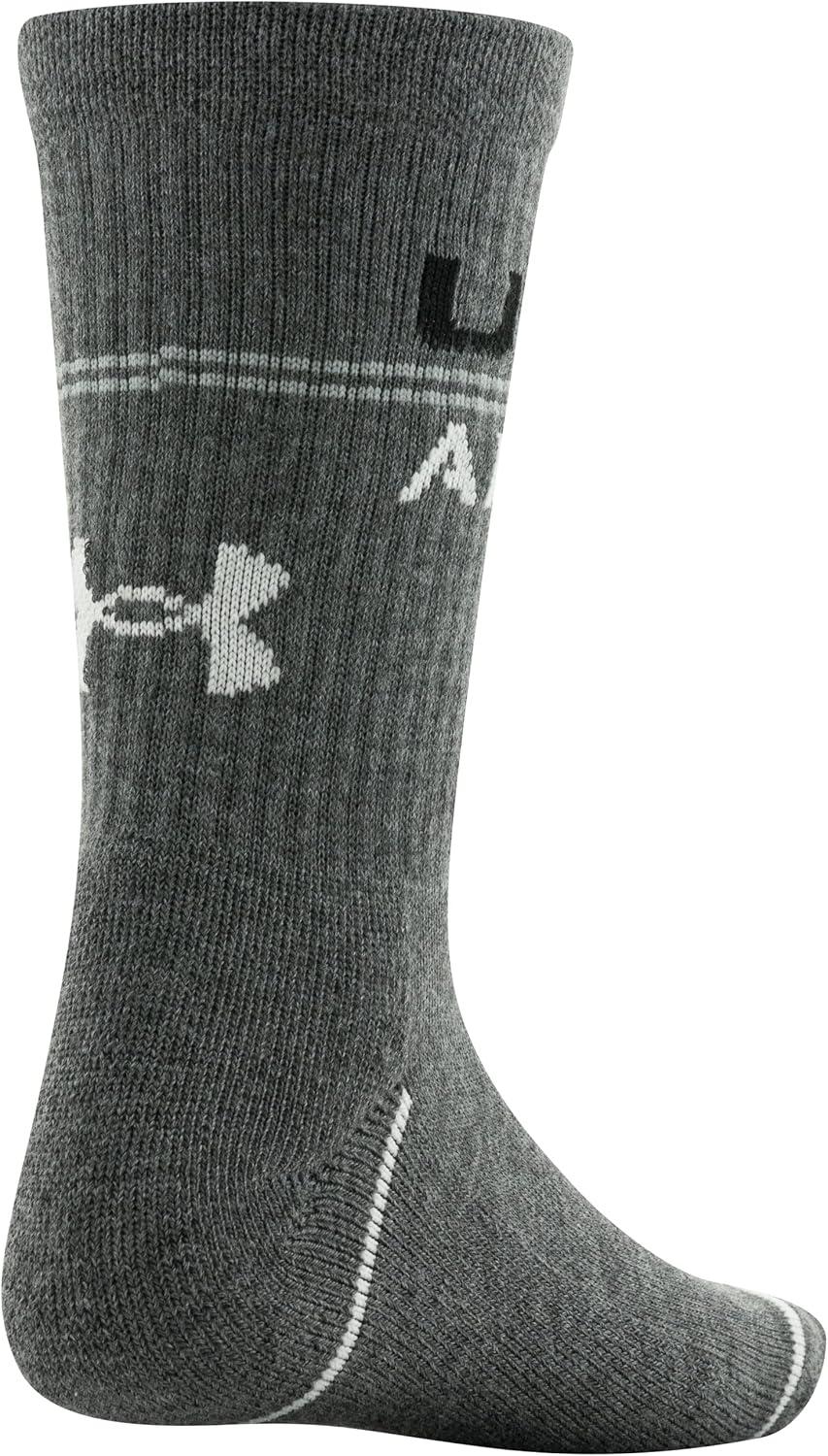 imageUnder Armour unisexchild Phenom Crew Socks 3pairsPitch Gray 1 Assorted