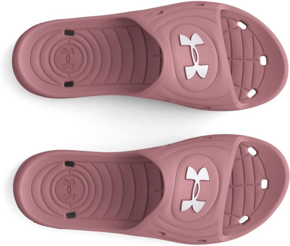 imageUnder Armour womens Locker Iv SlideSlide Sandal600 Pink ElixirPink ElixirWhite